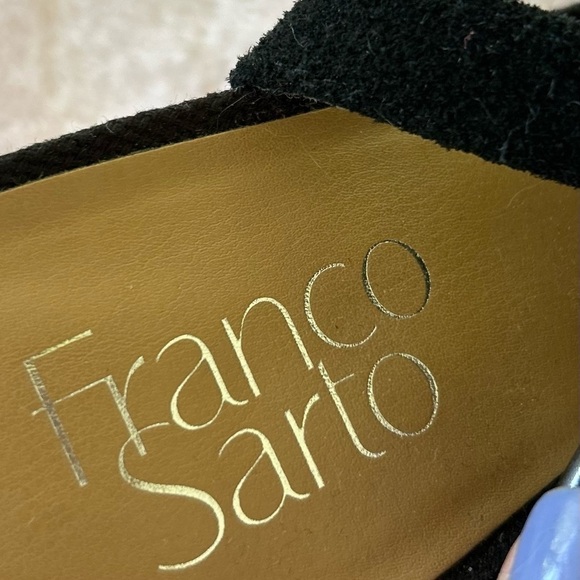 Franco Sarto Harlet2 Black Size 9 Slingbacks Suede Leather Block Heels NWOT - Picture 10 of 11